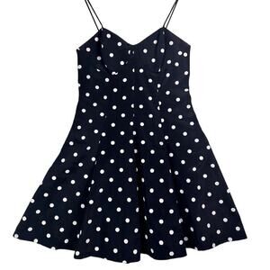 VINTAGE 70's ILGWU Union Made Acetate Polka Dot Fit & Flare Party‎ Dress 11